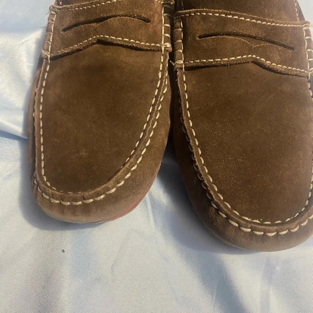 Ecco Brown Slip-On Loafers with Penny Strap